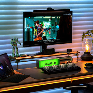 RuiZi ZaoWu Work Axi Display Stand Computer Desk Organizer Desktop Computer Elevation Rack Office Supplies Wood Material