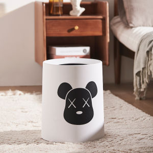 Luxury Minimalist Kitchen Living Room Bedroom Bathroom Large Capacity Trash Can without Lid Narrow Gap Home Use Paper Basket