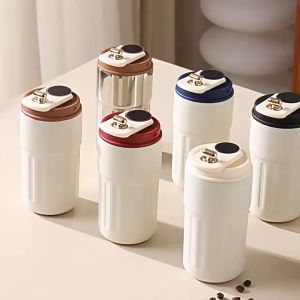 🇲🇾 Ready Stock Thermos Bottle with LED Temperature Display 450ML SUS 316 Stainless Steel Vacuum Water Cup Coffee Tea 保温杯