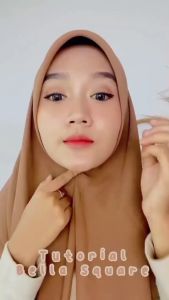 Hijab Bella Square Polycotton Lasercut Premium