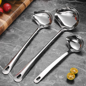 Stainless Steel Duckbill Spoon Long-handled Sauce Spoon Thickened Side Mouth Slanted Mouth and Crooked Mouth Spoon