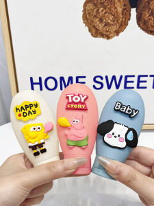 Portable Travel Size Shampoo And Face Wash Bottle Cute Cartoon Labeled Empty Containers for out of Town Trips Hair And Body Care