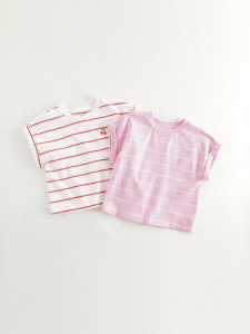 Marc&Janie | Embroidered Stripe Short Sleeve T-Shirt