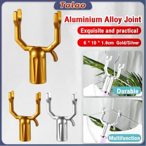 Clothes Pole Fork Joint Aluminum Alloy Clothes Rod Head Clothes Rack Connectors Accessories Replacement