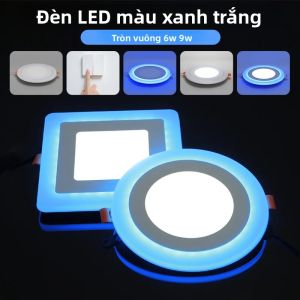 Đèn Trần LED Hai Màu Điều Chỉnh Độ Sáng 90-260V Kiểu Hiện Đại Đèn Chùm Cho Phòng Tắm Phòng Khách Chất Liệu Sắt + Acrylic