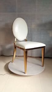 Kursi Emas Oval Premium Stainless Steel Termurah / Kursi Donat Emas / Kursi Pelaminan / Kursi Akad / Kursi Wedding - Anti Karat