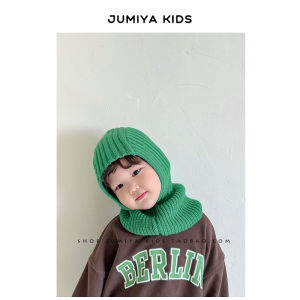 Mẫu Giống Blogger Phong Cách Instagram ~ Mũ Trẻ Em Màu Trơn Hàn Quốc Mũ Len Chui Đầu Nam Nữ Thu Đông Nổi Bật Đường Phố Liền Khăn Quàng Cổ