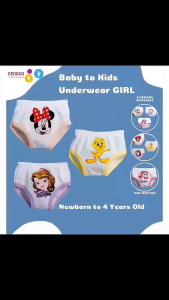 6 Pcs Panty For Girls Newborn to Toddler Pure Cotton Bottom Set Non Faded Prints 0 to 4 Years Old