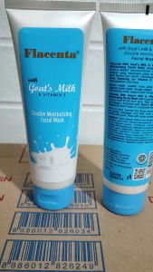 Sabun Muka Glowing Flacenta Goats Milk Facial Wash 100g