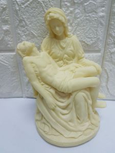 8.5 inches Pieta W/Light Crystal Stone Decors