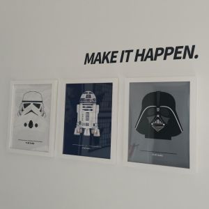 Nordic Style Motivational English Wall Stickers Coffee Shop Mirror Glass Decals Waterproof PVC Home Decorations