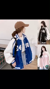 K18💜Korean เสื้อแจ็คเก็ตผ้าสำลีกันหนาว ลาย F4 ทรงใหญ่ 3 สี