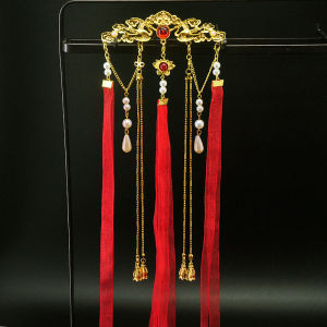 เครื่องประดับผมสไตล์โบราณ Z050 มงกุฎผมและดอกไม้สำหรับผู้หญิง ชุดฮันฟู เครื่องประดับผมสำหรับผู้หญิง มงกุฎผมสไตล์นางฟ้า วัสดุผ้าไหม