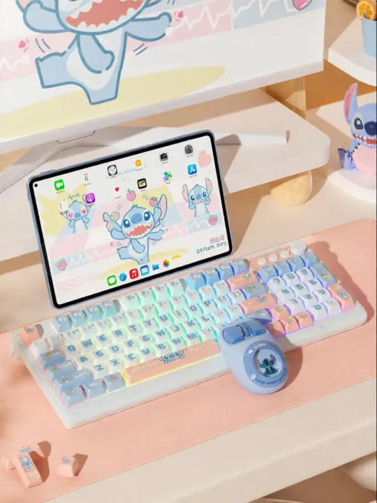 Disney | Mechanical Feeling Wireless Bluetooth Keyboard for Office and Gaming Desktop Cute Style