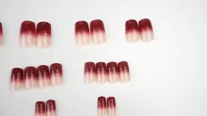 Kuku Palsu Dengan Ujung Bundar Warna Polos