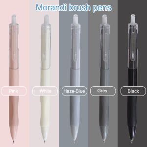 【Bosuer💛COD】Morandi Pen Simple Retractable Pen Student 0.5 Pena Hitam Pena Netral Cepat Kering COD