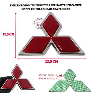 Emblem Logo Tiga Berlian untuk Truck Canter