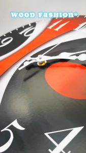 12 inches Abstract Art Modern Simple Silent Quartz Wall Clock Wooden Wall Clock Sturdy Unbreakable Wall Clock