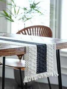 Minimalist Cotton and Linen Woven Table Runner Long Tablecloth TV Cabinet Dining Table Cover Towel Chest of Drawers Shoe Cabinet Tea Table Decoration Cover Cloth