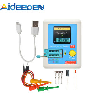 Aideepen LCR-T7 Chính Thức Máy Kiểm Tra Bóng Bán Dẫn Mới Máy Kiểm Tra Điện Dung Bóng Bán Dẫn Diode TFT Máy Kiểm Tra LCR ESR Máy Kiểm Tra Đa Năng NPN PNP MOSFET Máy Đo Đa Năng Màn Hình TFT 160X128