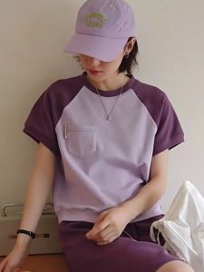 Olive Short Sleeve T-Shirt Womens Outdoor Sporty Dopa Summer Anti-Wrinkle Elastic Workwear Checkered Set Straight Cut Basic