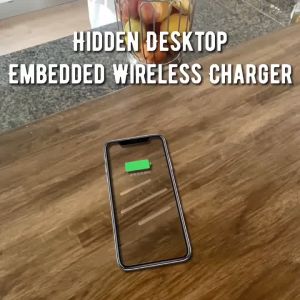 Wireless Fast Quick Charger 15W Hidden under Desktop and Table Furniture for Android or IOS Phone