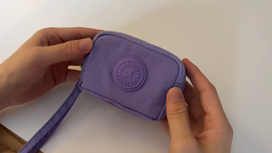 (159)กระเป๋าสตางค์ สไตล์เกาหลี กระเป๋าใส่กุญแจกันน้ำแบบเรียบง่าย กระเป๋าใส่เหรียญแบบซิปไนลอน เรียบง่าย ผ้าไนลอน กระเป๋าใส่โทรศัพท์มได้ 12*8*5cm