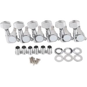 6 Chrome Guitar String Tuning Pegs Tuners Machine Heads Acoustic Electric 3R/3L