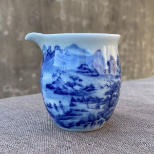 Jingdezhen Blue And White Porcelain Ceramic Tea Set High Mountain Stream Fair Cup Vintage Tea Ceremony Home Use Kung Fu Tea Tools