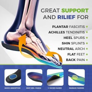 SRIEI 1Pair Orthotic Insole Arch Support Flat Foot Health Shoe Sole Pad insoles for Shoes insert padded Orthopedic insoles for feet