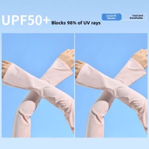 miiow | Womens Summer Sun Protection Ice Silk Cool Feeling Breathable UV Protection Outdoor Cycling Ice Sleeve Driving Hand Sleeve