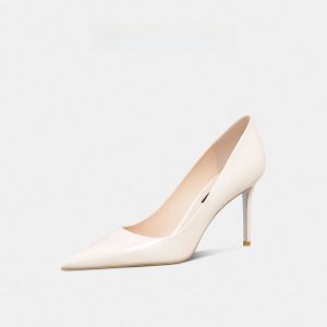 รองเท้าส้นสูงหัวแหลม MISSSILVER สำหรับผู้หญิง ฤดูใบไม้ผลิ 2025 หนังวัว หัวแหลม รองเท้าส้นเดี่ยว ทรงบาง ไม่เจ็บเท้า รองเท้าส้นเดี่ยวแบบสวมสบาย