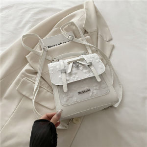 กระเป๋าสะพายหลังผู้หญิงแบบลำลอง กระเป๋าถือสะพายไหล่ข้างเดียวแบบเรียบง่าย กระเป๋าสะพายไหล่แบบมีซิปปิด กระเป๋าทรงกลมขนาดกลางสำหรับเยาวชน