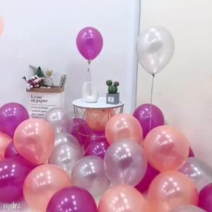 Balon Latex Metalik 12 inch Tebal Bulat Polos (isi 10 20 30 pcs) Warna Warni Dekorasi Birthday Party Ulang Tahun