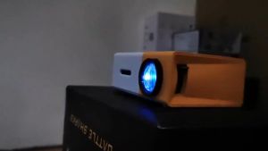 YG300 mini projector screen+tripod cable Mini portable led Projector Portable Video Movie Projector