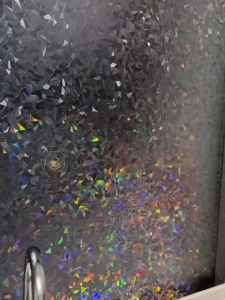 KEVE 3D Decorative Static Cling Window Film Privacy Frosted Glass Sticker UV Protection for Home Bathroom Office