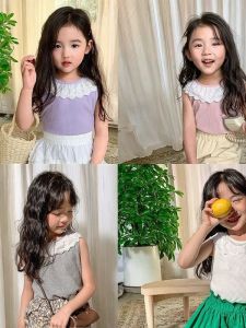 Girls Lace and Ruffle Summer Tank Top