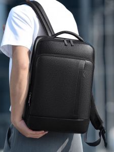 Mens Business Backpack Large Capacity Computer Bag Commuter Black High-End Sensation Business Backpack Traveling to Work