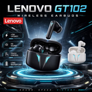 Lenovo | Lenovo GT102 Wireless Bluetooth Earphones Lightweight Ergonomic Half Earbuds Special For Espor Long Battery Life Sports Headset