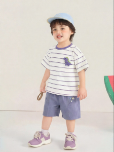 CUTEPANDAS | Bộ Quần Áo Cotton Đậu Đũa Dinosaur