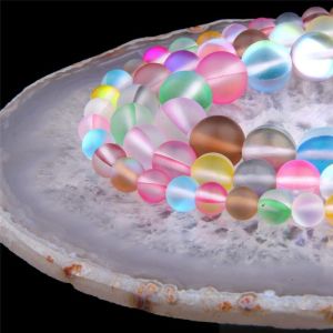 Japanese Czech Glass Beads Matte Sparkling Crystal Glass 6mm8mm Moonstone DIY Accessories Beads Fashion Jewelry Supplies