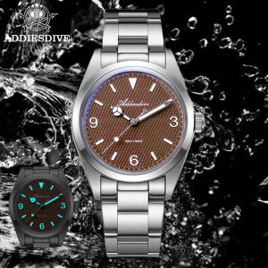 ADDIESDIVE ใหม่ผู้ชาย Analog นาฬิกากระจก 100m Luminous ผู้ชายนาฬิกาควอตซ์สร้อยข้อมือสแตนเลส AD2096