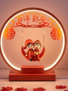 Wedding Gift for New Couple Wedding Gift for Bride Practical Ever-Burning Lamp Wedding Table Lamp a Pair of Wedding Room Bedside Lamp