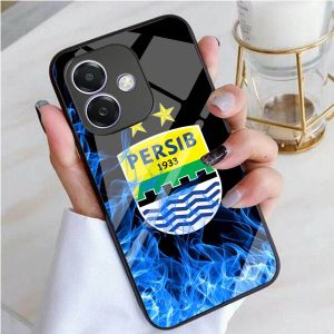 Promo Case Glossy Oppo A3X  Terbaru  Case Glossy Kilau Oppo A3X  pelindung Oppo A3X Fashion Gambar Football Motif Aesthetic  Casing Hp softcase Case (859)
