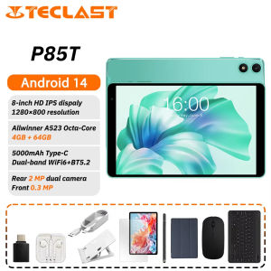 Teclast P85T Tablet Allwinner A523 8-core 1.8GHz/ 4GB RAM/64GB ROM/8 inch 800×1280iPS/WIFI5G/4G/5000mAh/Type-C/0.3MP+2.0MP