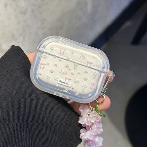 Spring Flower Case for AirPods 1 2 3 Pro Case for AirPods Pro2 Case with Bracelet Protective Case Earphones Accessories