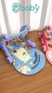 Thảm nhạc cho bé sơ sinh kiêm xe tập đi 6in1 đồ chơi cho trẻ nằm chơi nghe nhạc đàn piano hình gấu