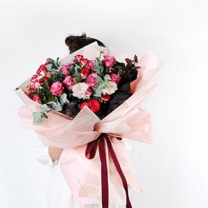 Flower Wrapping Paper Daun Kertas Buket Bunga Cellophane 6065