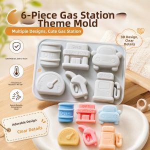 Gas Station Theme Silicone Mold