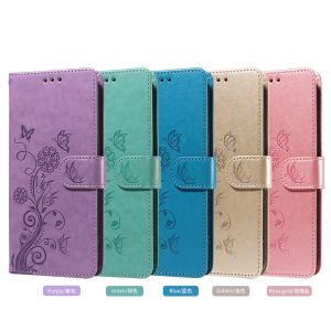 For Samsung Galaxy S25 S24 S23 S22 S21 S20 Ultra / S25 S24 S23 S22 S21 S20 Plus / S20 S21 S23 S24 FE Phone Case Lucky Flower Magnetic Leather Wallet Card Slot Couples Flip Case Casing
